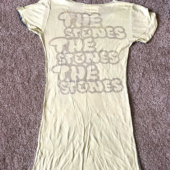 RARE Buddhist Punk Rolling Stones Distressed Shirt Dress - Picture 4 of 4
